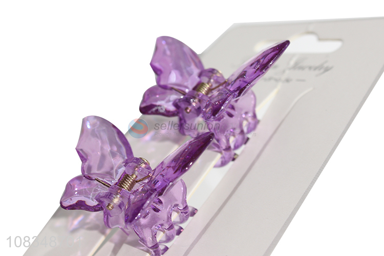 Custom mini butterfly hair clamps tiny hair clips for kids
