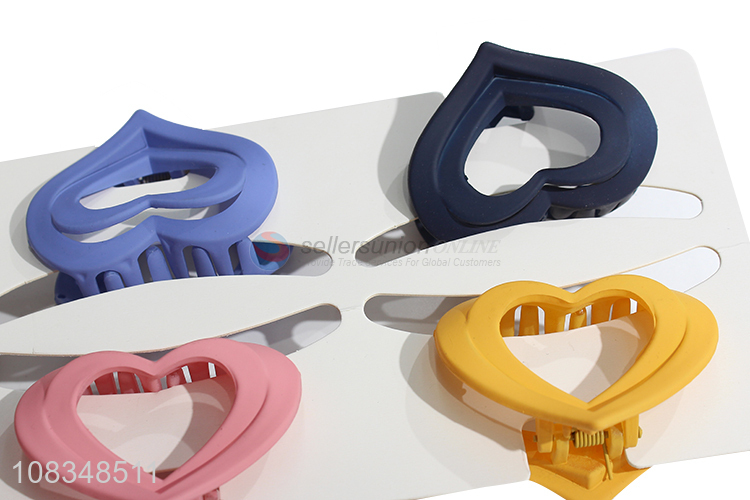 Best sellin heart hair jaw clips hair accessories for women