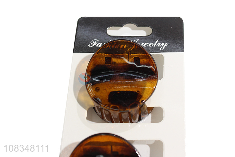 Yiwu market round tortoiseshell hair claw pins hair accessories