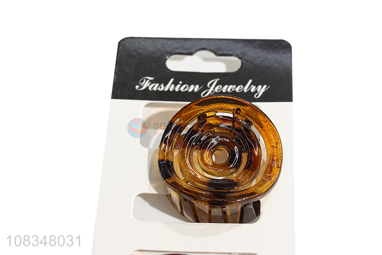 Hot selling round tortoiseshell hair accessories hair claw clips