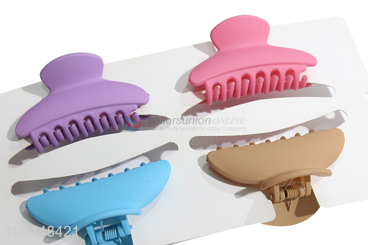 Hot selling candy colored non-slip plastic hair claws hairpins