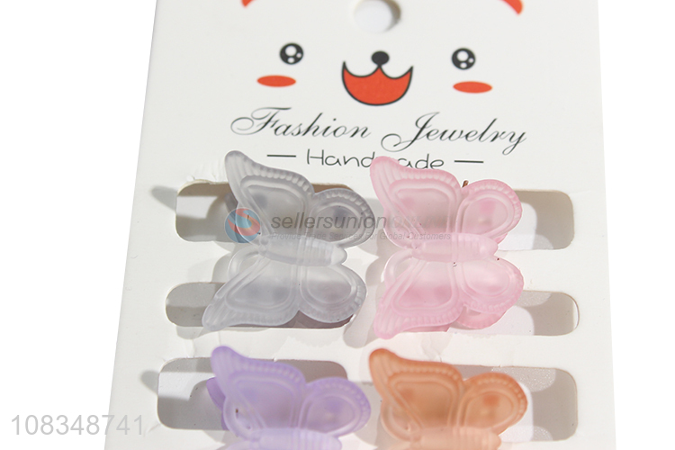 Yiwu market mini hair claw clips cute butterfly hair clamps