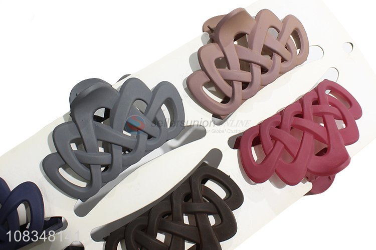 Hot selling medium plastic hair claws women crown hair clips