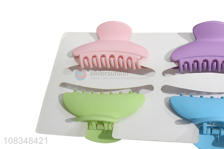 Hot selling candy colored non-slip plastic hair claws hairpins