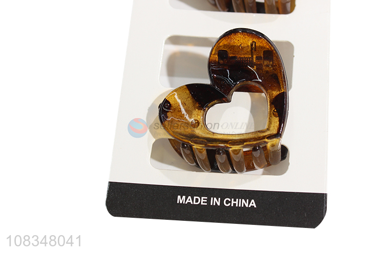 China imports tortoiseshell heart hair claws clips hair clamps