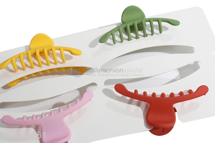 Good quality elegant hair jaw clips custom plastic hair clamps