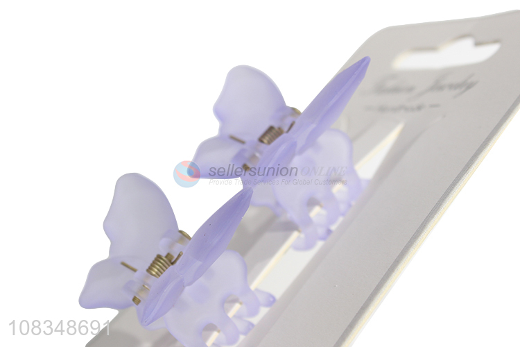 New design small butterfly hair clips elegant crystal hairpins