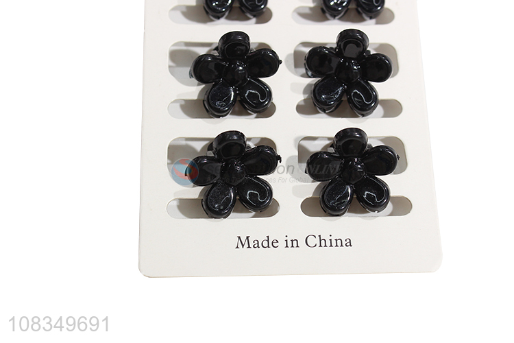 Top products flower shape black hair claws clips for women