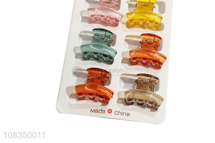 Factory direct sale plastic multicolor girls hair claws clips