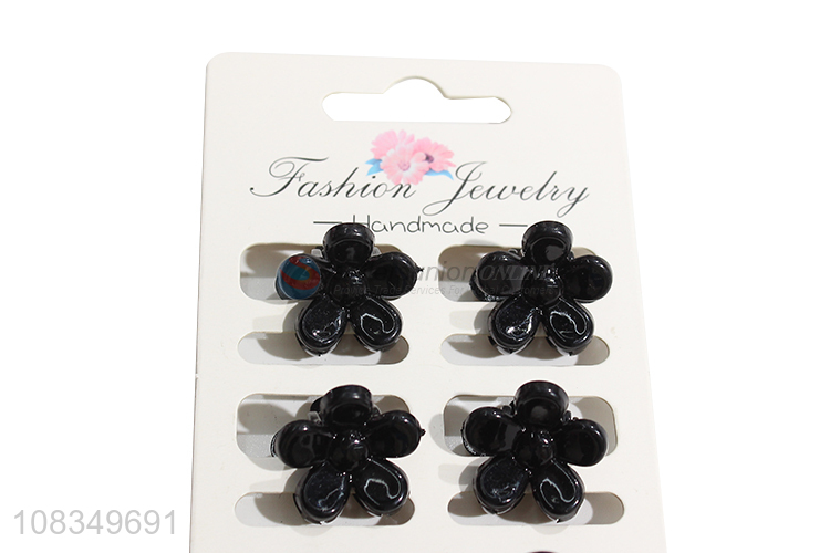 Top products flower shape black hair claws clips for women
