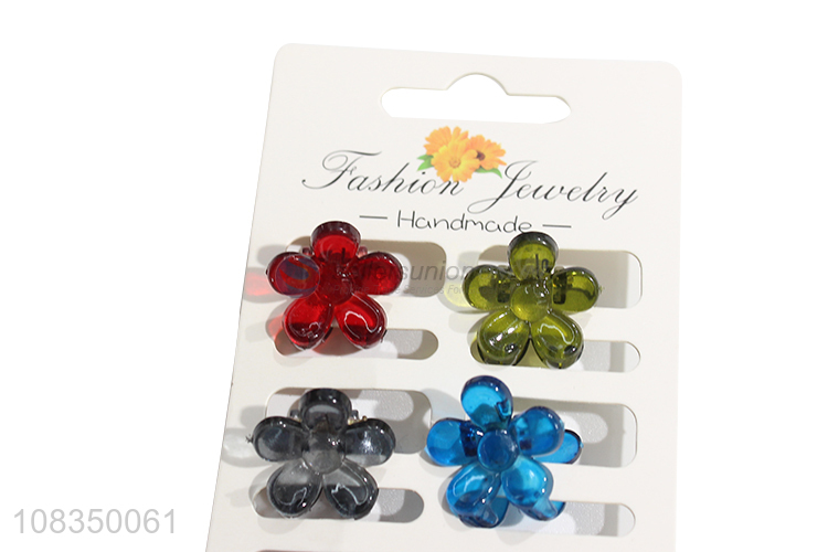 Yiwu factory colored elegant hair claw clips for decoration