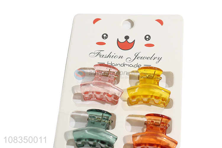 Factory direct sale plastic multicolor girls hair claws clips