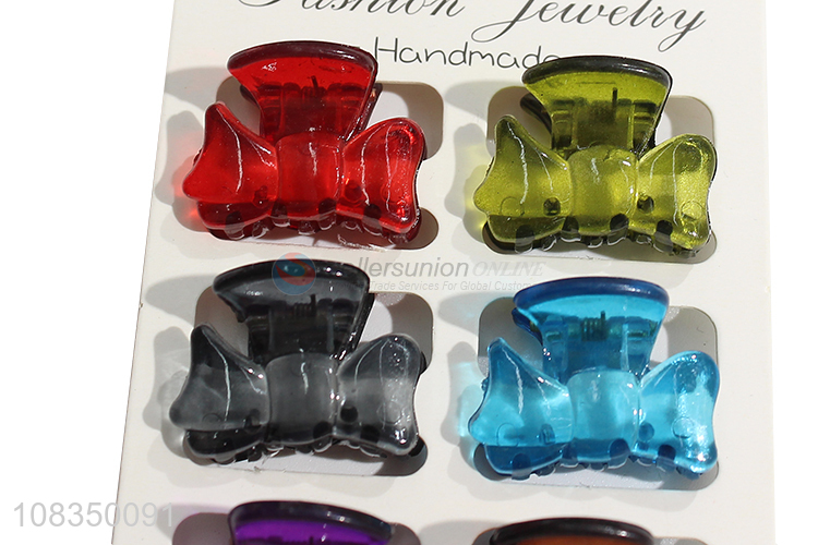 Yiwu market bowknot shape women ladies fashion hair claw clips
