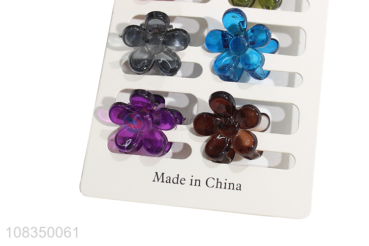 Yiwu factory colored elegant hair claw clips for decoration