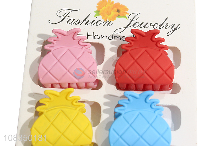 Yiwu wholesale cute pineapple shape fashion hair claws hair decoration