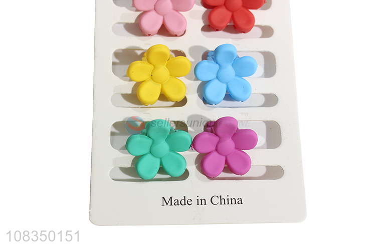 Online wholesale flower shape candy color hair claws for girls