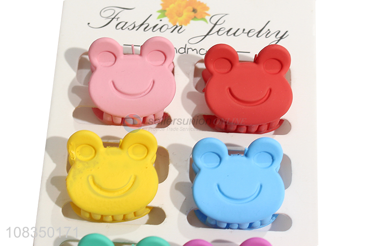 Wholesale from china candy color frog shape hair claw clips