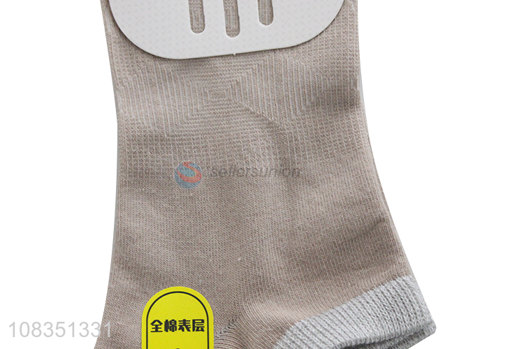 Bottom price men's low cut socks non-slip cotton ankle socks