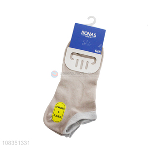 Bottom price men's low cut socks non-slip cotton ankle socks