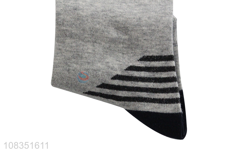 Top selling men's crew socks comfortable winter striped socks