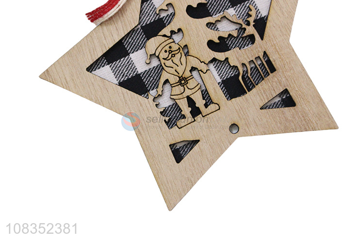 New Arrival Wooden Crafts Christmas Tree Hanging Ornament