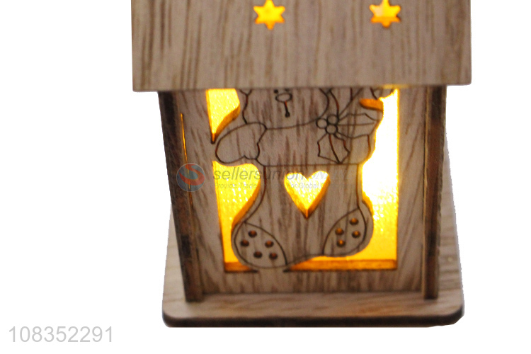 Latest Cute Wooden House Christmas Tree Hanging Ornament