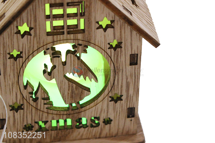 Houses Shape Christmas Ornament With Decoration Lights