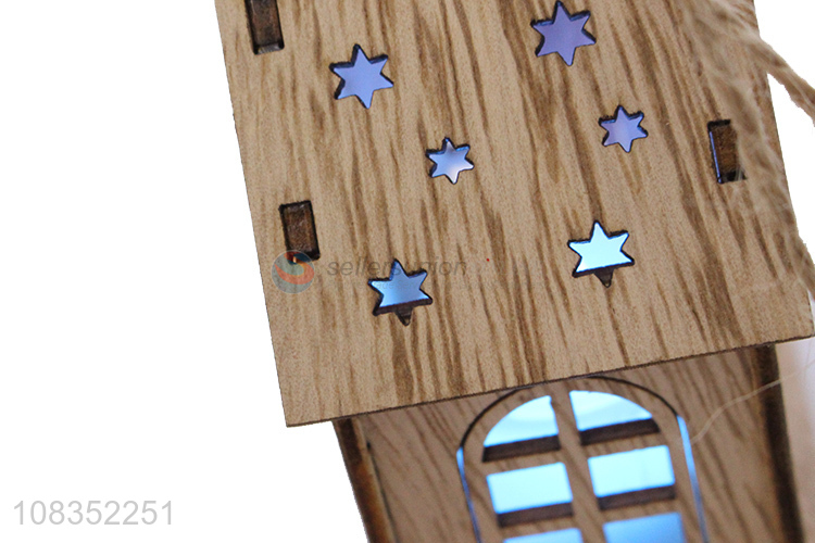 Houses Shape Christmas Ornament With Decoration Lights