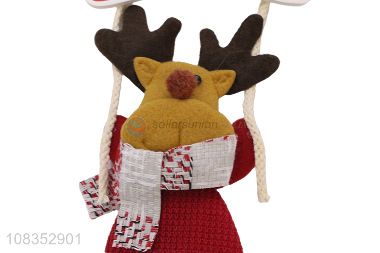 Custom Cute Christmas Elk Felt Craft Christmas Hanging Ornament