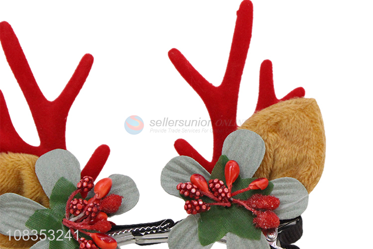 Good Sale Christmas Hairpins Elk Antler Hair Clip