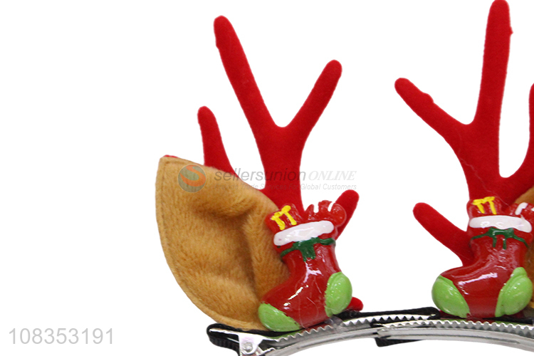 Custom Elk Antlers Hair Clip For Christmas Decoration