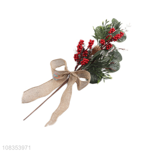 Low price holiday decoration Christmas branch with red fruit