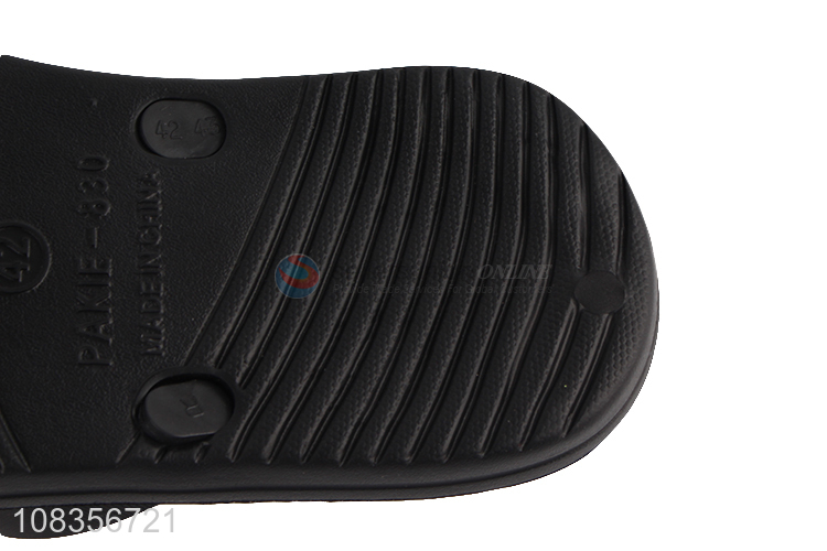 China wholesale black men slippers flip-flops with cheap price