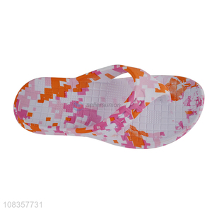 Hot sale fashion doodle slippers ladies <em>beach</em> flip flops