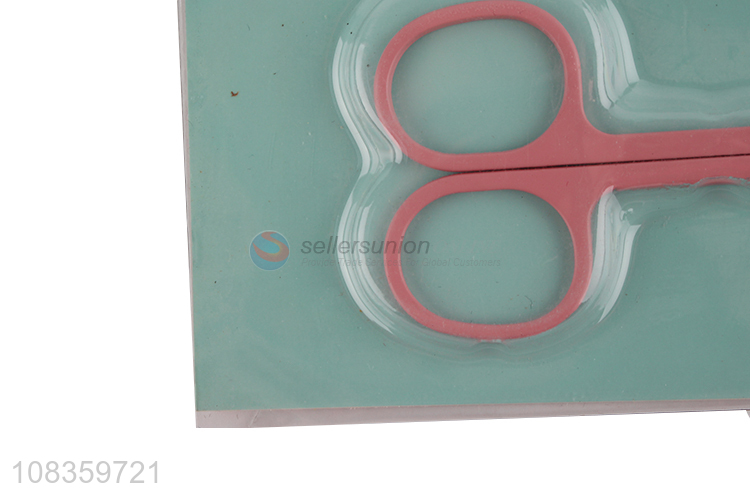 Good quality round tip nose hair scissors facial hair trimmer for men