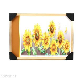 China wholesale sunflower pattern frosted decorative paintings