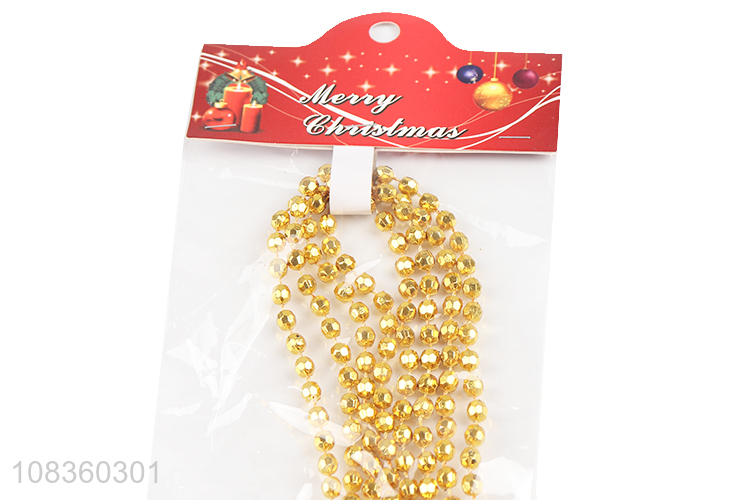 Yiwu market golden bead chain Christmas party decoration pendant