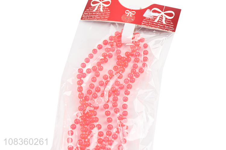 High quality red bead chain party ornaments for Christmas