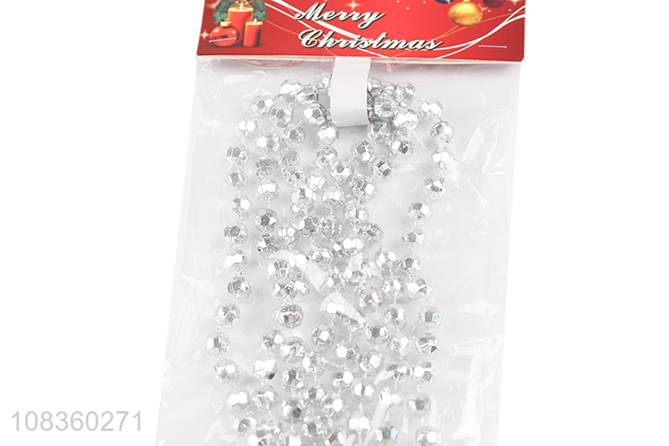 Yiwu wholesale silver plastic decorative bead chain party ornaments