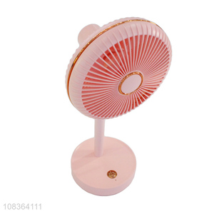 Wholesale fashionable simple low noise mini rechargeable desk fan