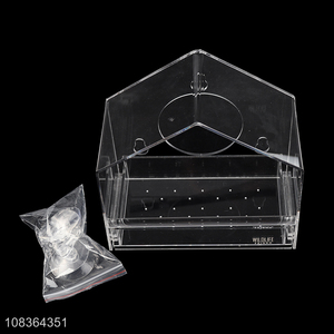 Factory price acrylic window hanging bird feeder for sale