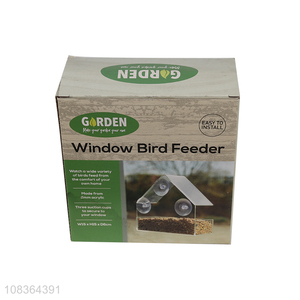 Hot selling eco-friendly clear window bird feeder wholesale