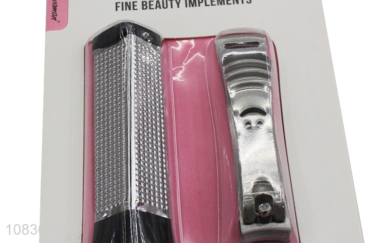 Wholesale 3 pieces manicure pedicure set foot rasp nail clipper set