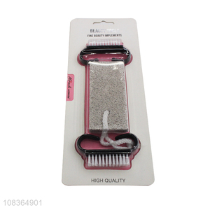 Factory supply 3 pieces manicure pedicure set nail brush pumice stone