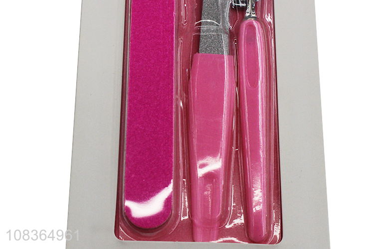 China imports 4 pieces manicure pedicure set nail file nail clipper set
