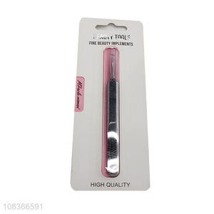 Factory price creative stainless steel tweezers with curve hook