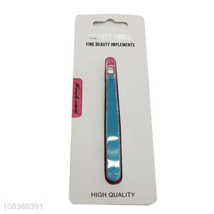 Factory price large flat eyebrow clip eyebrow tweezers