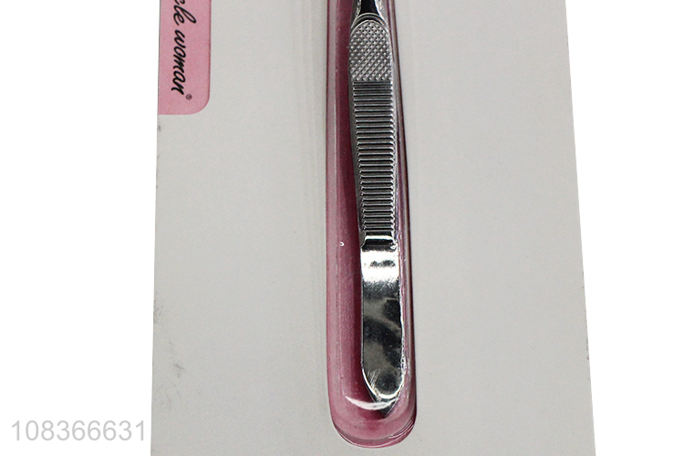 Good quality senior stainless steel eyebrow tweezer for sale