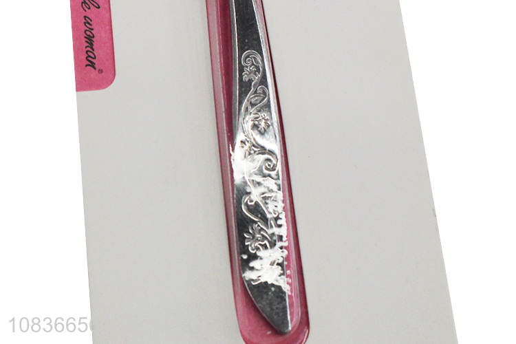 Hot products stainless steel carved eyebrow tweezers for ladies