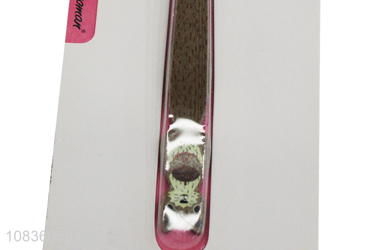 Yiwu wholesale cartoon squirrel stainless steel eyebrow tweezers